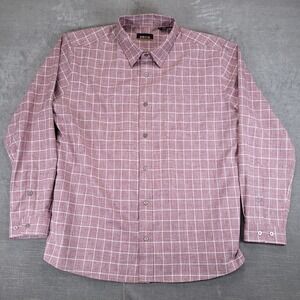 ORVIS Mens Long Sleeve Plaid Button Down Shirt Red White Size Large